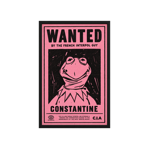 WANTED KERMIT POSTER